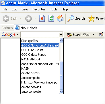 This is the Google Toolbar search history. You can delete this history and many other traces with Mil Shield.